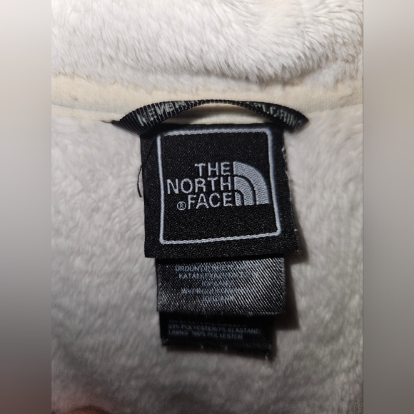 Northface fleece hooded jacket. Black/Cream women's size Large - Picture 13 of 14